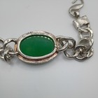 Vintage Handmade Men's Green Onyx Silver Bracelet. 9 inches long. 57g — photo 3
