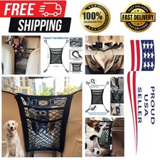 3-Layer Car Mesh Organizer, Seat Back Net Bag, Barrier of Backseat Pet Kids, ...
