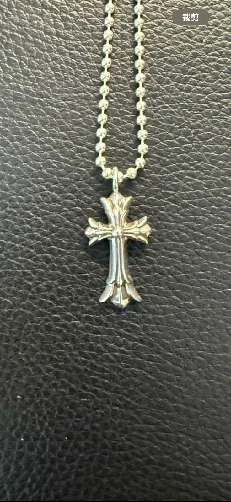 CHROME HEARTS ciondolo mini doppia croce stile cuori cromati solo