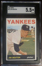 1964 Topps #470 SGC 5.5- Jim Bouton  Yankees