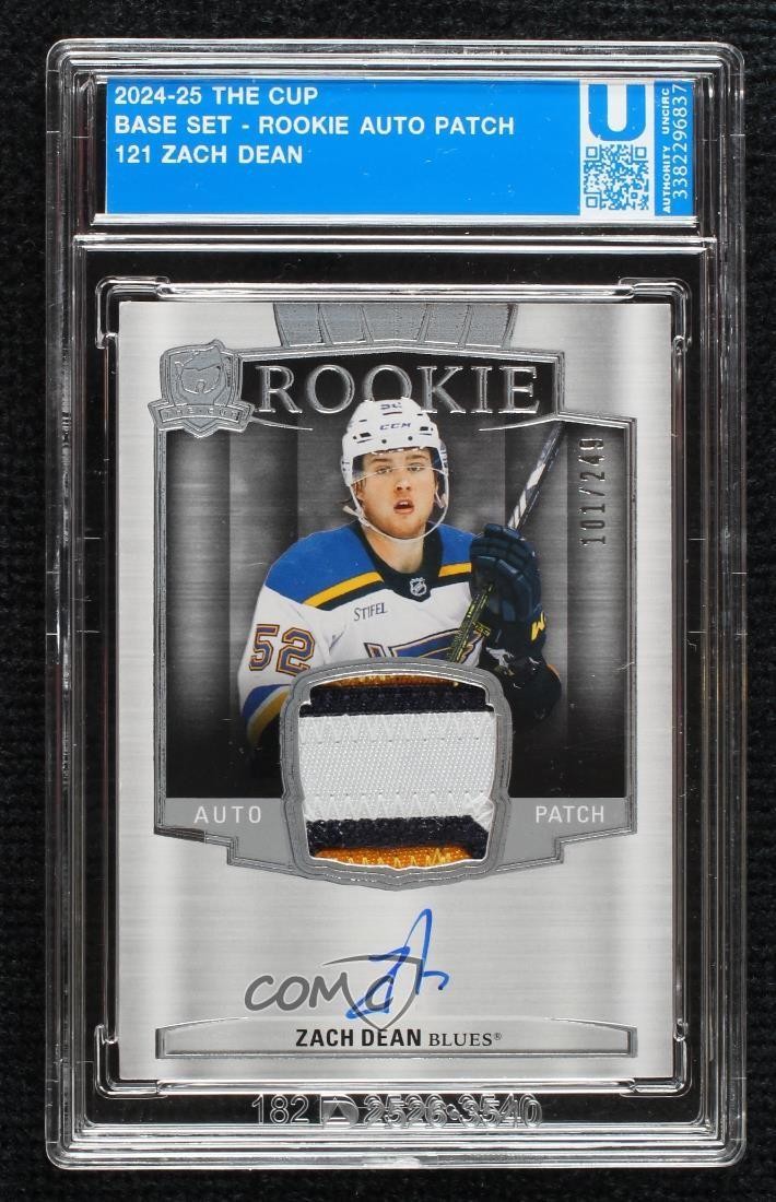 2024-25 Upper Deck The Cup Rookie 101/249 Zach Dean #121 Patch Auto 08ly