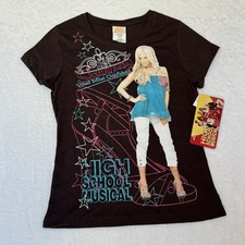 Y2K Disney High School Musical Shirt Girls Sz XL Brown Sharpey HSM NWT