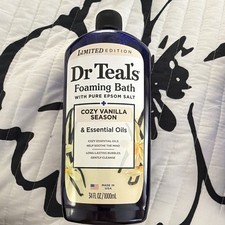 Dr Teal's Foaming Bath Cozy Vanilla Season w/ Epsom Salt 34 fl oz