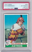 Dave Bergman Houston Astros 1979 Topps PSA DNA Auto 9 1984 World Series