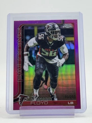 2025 Topps Chrome Football Pink Refractor Leonard Floyd #18