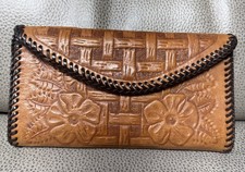 Vintage Hand Tooled Leather Wallet