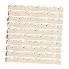 10x Wooden Border Trim Unfinished Easy to Install Handmade DIY Crafts Scallop