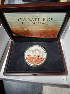 2006 Battaglia della Somme Moneta Argento Proof 5oz COA .999 Ag 155 53g Proof