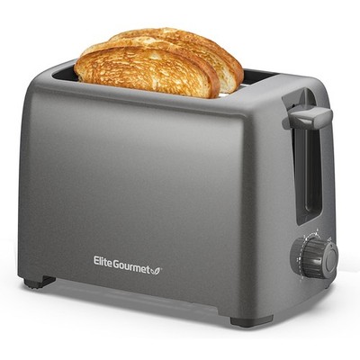 Toaster 2 Slice Cool-Touch 6 Toast Settings 1.25  Slots ECT1027G Gunmetal Gray