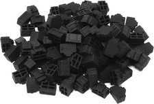 125 Pcs Black Silicone Ethernet Hub Port RJ45 Anti-Dust Cover Cap Protector Plug