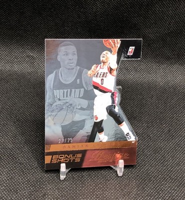2014-15 Prestige Damian Lillard /25 BONUS SHOTS BRONZE Die-Cut SSP No. 18 HOF  