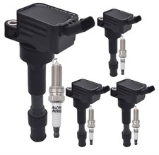 4 Bobine Accensione e 4 Candele Iridio per Hyundai Elantra Sonata Kona Forte