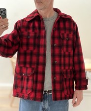 Woolrich Mackinaw Buffalo Plaid Wool Hunting Jacket Size 42