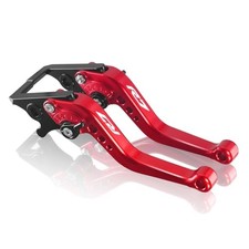 CNC Motorcycle Adjustable Brake Clutch Levers Short - Compatible with R7 Red