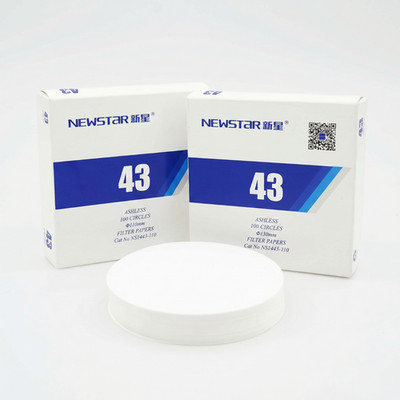 1000pcs Quantitative Ashless Filter Paper, Grade 43, 16µm, 70-240mm, (Ash 0.01%)