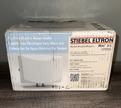 STIEBEL ELTRON Mini 3-1 Tankless Electric Water Heater 3kW 120V Compact White