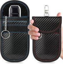 2 Pack Faraday Key Fob Protector, Car RFID Signal Blocking Pouch, Faraday Bag