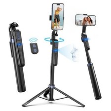 Auto Face Tracking Tripod 360 Rotation with Stand,Android and Black-Tripod