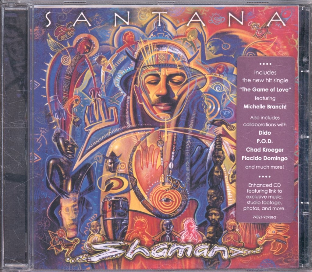 Santana Shaman CD Europe Arista CD. Has info sticker on front 74321959382