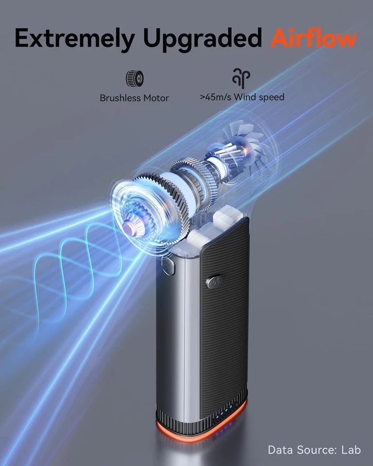 WOLFBOX MF200 Electric Air Duster Blower, 3-Gang Einstellbare Gebläse mit Akku - Bild 3 von 4