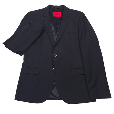Hugo Boss Arti-M204x Wool Suit Jacket Mens 38R Extra Slim Fit Black Blazer