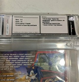 Sonic Adventure SEGA Dreamcast Factory Sealed Brand New WATA 7.5 A+ Graded