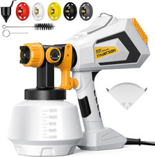Paint Sprayer-700W HVLP Electric-Spray-Paint-Gun, 1200ml High Capacity Container
