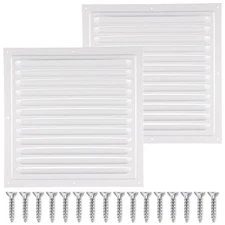 2 Pack Aluminum Gable Vents 10x10 with Screen Mesh for Attic Garage Venting NEW