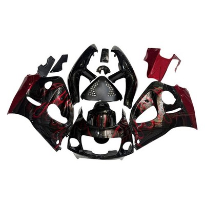 Candy Red Flame Fairings for GSXR600 GSXR750 1996 1999 Suzuki Plastic Bodywork