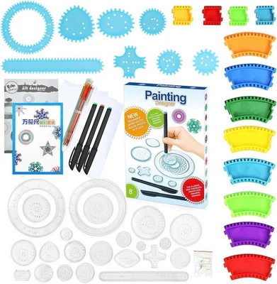 YANGUN Spirograph Kinder, 45 Stück Spirograph Design Set, Spirograph Spiral