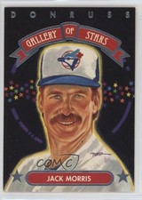 1992 Donruss Triple Play Gallery of Stars Jack Morris #GS-3 HOF u0u