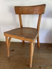 Ancienne Chaise En Bois Estampillée BAUMANN d’École Bistrot Bar Modèle Enfant