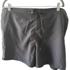 Plus Size Black Swim Shorts - Tropical Escape 18W Swimsuit Bottoms Travel Pool