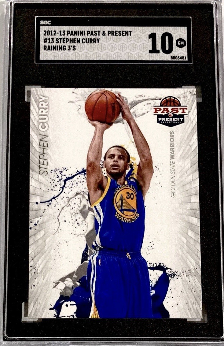 2012 Panini Past & Present #13 Stephen Curry Raining 3's SGC 10 GEM MINT