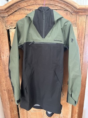 Peak Performance Poncho GoreTex 3L Gr. S 1x getragen  - Olive/Schwarz - NP 550 