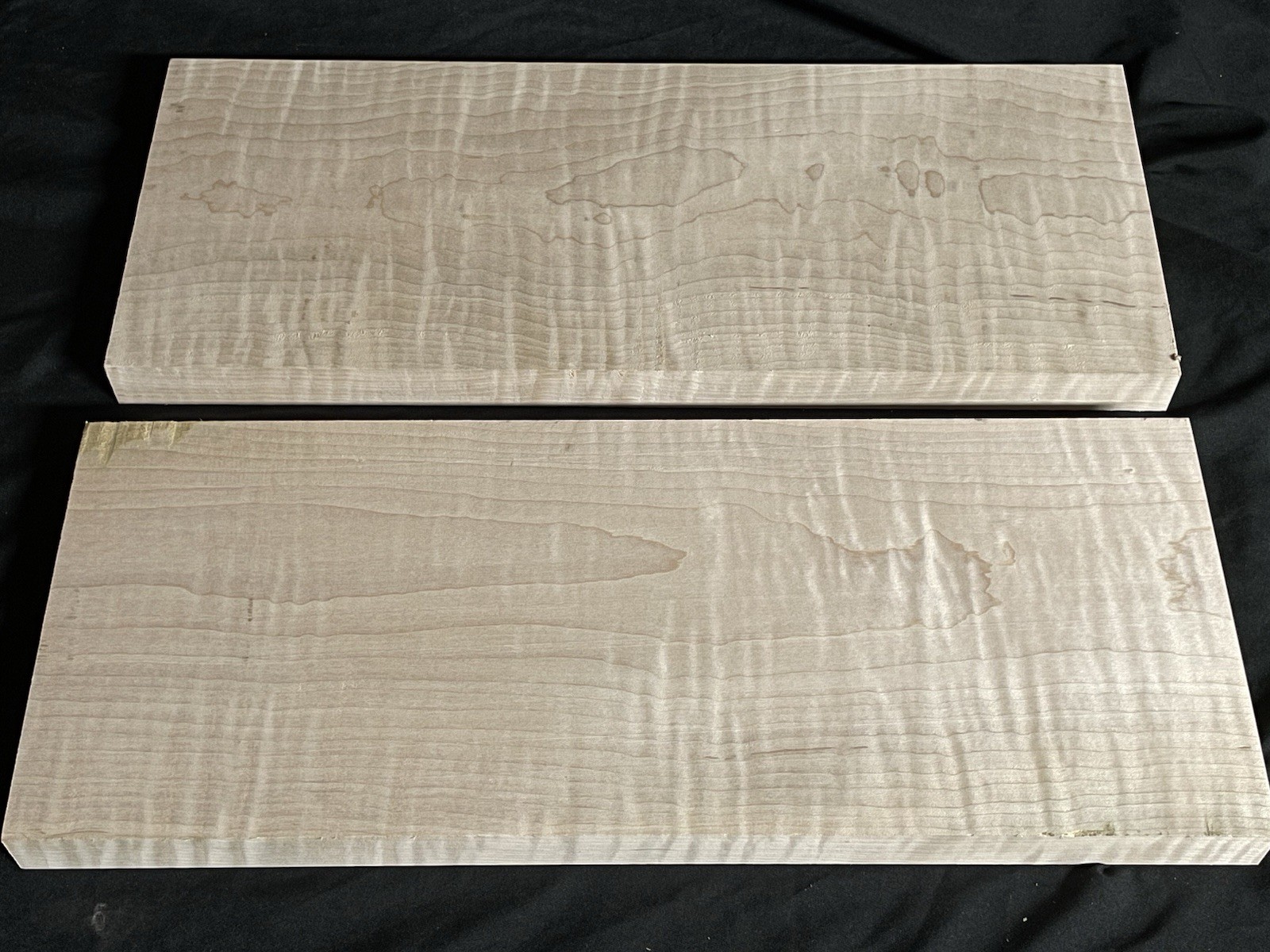 Curly Maple 1.125x7.25x18" Tiger S4S Lumber Wood Matching SET 811