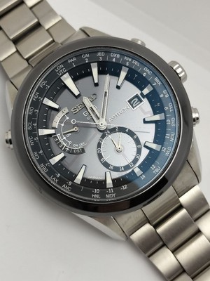 Seiko Astron GPS Solar 7X52 0AA0 Titanium Wristwatch Timepiece Genuine