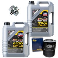 MotoröL Filter Set 4100 5W-40 10 Liter + Schraube FüR Toyota Land Cruiser 4.2