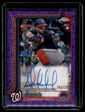 2025 Topps Chrome Andres Chaparro Rookie Auto Purple Speckle /299