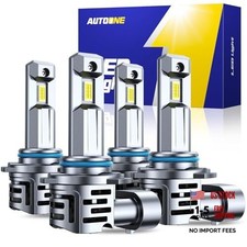 9005 9006 LED Bulbs Combo 6500K Cool White, 800 Brighter 9005/HB3 9006/HB4