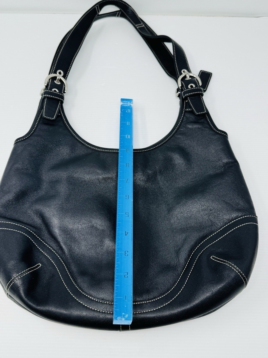 COACH 9249 ソーホー ホーボー レザー ワンショルダーバッグ ブラック Vintage Coach Soho Hobo Black Leather Buckle Shoulder Bag # 9249