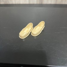 Vintage 70's Sindy Marx Doll Shoes Beige Chunky Shoes Cream