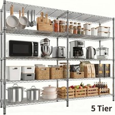 4/5 Tier Heavy Duty Metal Storage Shelf Wire ...