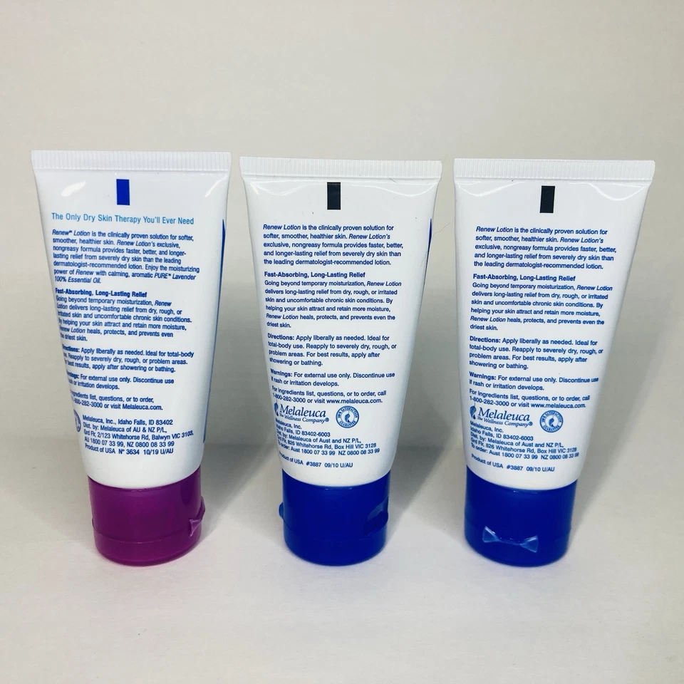 Renew Intensive Skin Therapy Loción Hidratante 1 z (Paquete de 3) Cartera Viaje NUEVO Foto 4 de 4