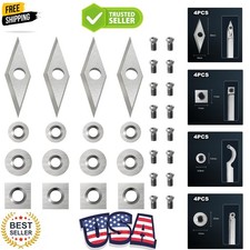 32pcs Carbide Lathe Tools,Tungsten Cutters Inserts Set for Wood Lathe Turning...