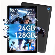 10.1 inch Android 15 Tablet 24GB 128GB IPS LCD Touchscreen Octa-core Wi-Fi 6