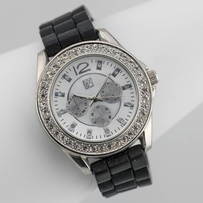 NY&C NY3223 Black-Tone Band Quartz Analog Women's Watch New Battery