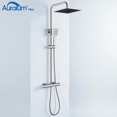 Regendusche Duschsystem mit Thermostat 38°C Duscharmatur Duschet Edelstahl Chrom