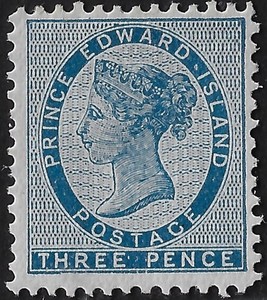 Prince Edward Isl. Scott 6, MHR, VF, UTCV $8. QV 3p blue, fresh colour. (10k749d