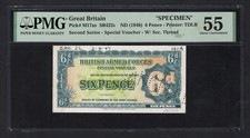 Great Britain 6 Pence ND(1948) PM17as  Specimen  About Uncirculated